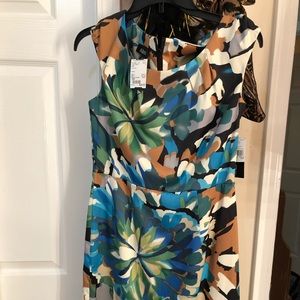 AGB Beautiful MULTICOLORED DRESS Size 10P NWT.